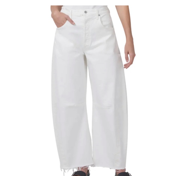 Citizens of Humanity White Horseshoe  Wide-Leg Jeans, NWOT, size 29 - Picture 4 of 10